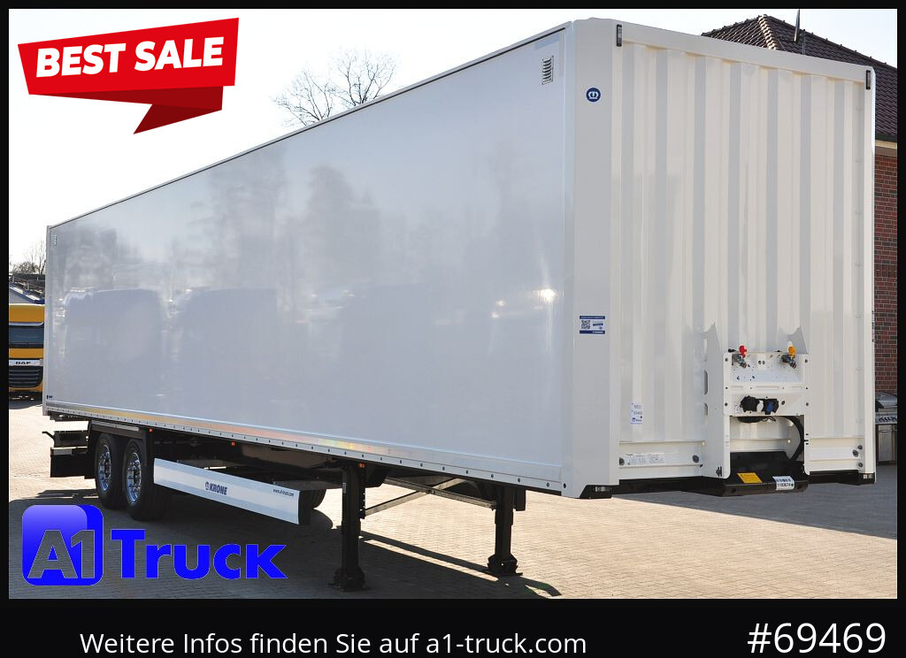 KRONE SZ 2 achs Koffer, Code XL, VDI 2700, SOFORT - Puspiekabe slēgtā virsbūve: foto 1 KRONE SZ 2 achs Koffer, Code XL, VDI 2700, SOFORT - Puspiekabe slēgtā virsbūve: foto 1