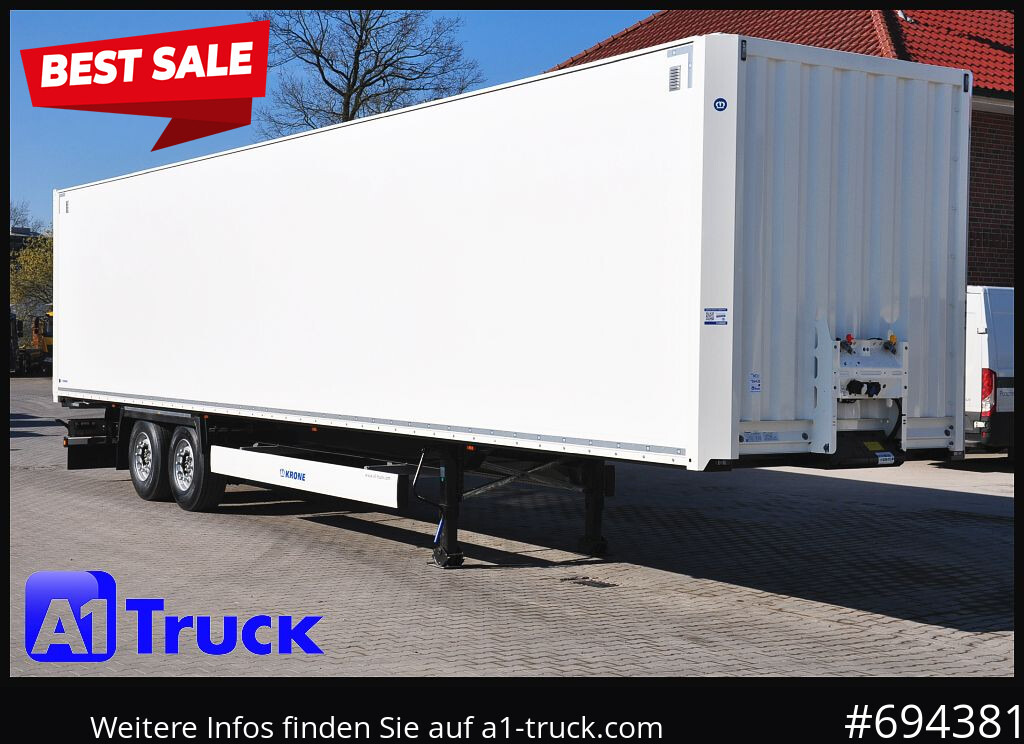 KRONE SZ 2 achs Koffer, Code XL, VDI 2700, SOFORT - Puspiekabe slēgtā virsbūve: foto 1 KRONE SZ 2 achs Koffer, Code XL, VDI 2700, SOFORT - Puspiekabe slēgtā virsbūve: foto 1