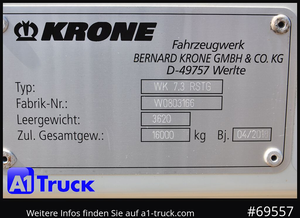 Maināmā virsbūve - furgons KRONE WB BDF 7,45 Koffer,  2750mm innen, 20 x vorhanden: foto 8