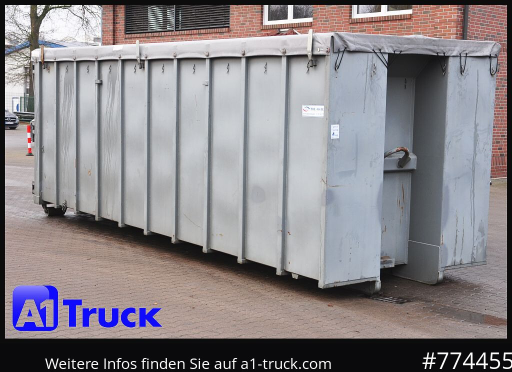 POL OSTEG Abrollcontainer 47,5m³, Mulde, Dachplane, Portaltür - Kravas automašīna: foto 1 POL OSTEG Abrollcontainer 47,5m³, Mulde, Dachplane, Portaltür - Kravas automašīna: foto 1
