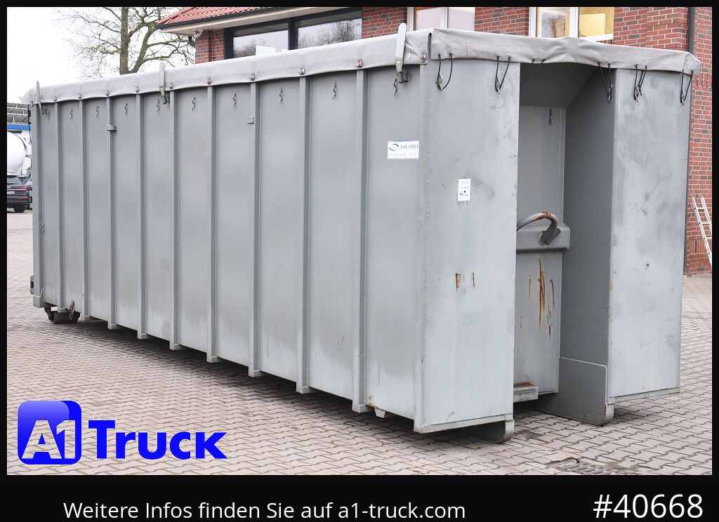 POL OSTEG Abrollcontainer 47,5m³, Mulde, Dachplane, Portaltür - Kravas automašīna: foto 1 POL OSTEG Abrollcontainer 47,5m³, Mulde, Dachplane, Portaltür - Kravas automašīna: foto 1