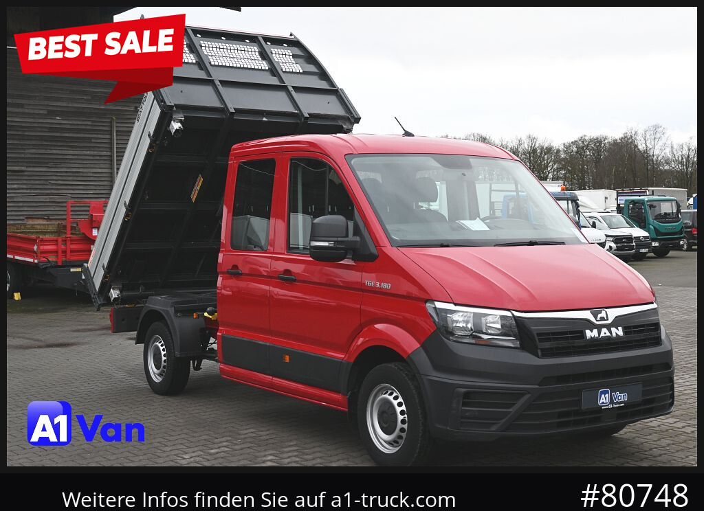 MAN TGE 3.180 Doka Kipper,Klima, AHK,Tüv Neu - Komercauto pašizgāzējs, Kravas-pasažieru furgons: foto 1 MAN TGE 3.180 Doka Kipper,Klima, AHK,Tüv Neu - Komercauto pašizgāzējs, Kravas-pasažieru furgons: foto 1