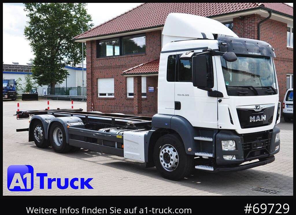 MAN TGS 26.320 LL BDF Lenkachse Stapler, 7.45 - Šasija kravas automašīna: foto 1 MAN TGS 26.320 LL BDF Lenkachse Stapler, 7.45 - Šasija kravas automašīna: foto 1