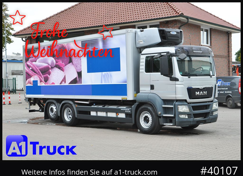 MAN TGS 26.360, Carrier 1150 Rolltor+ LBW, Lift - Kravas automašīna refrižerators: foto 1 MAN TGS 26.360, Carrier 1150 Rolltor+ LBW, Lift - Kravas automašīna refrižerators: foto 1