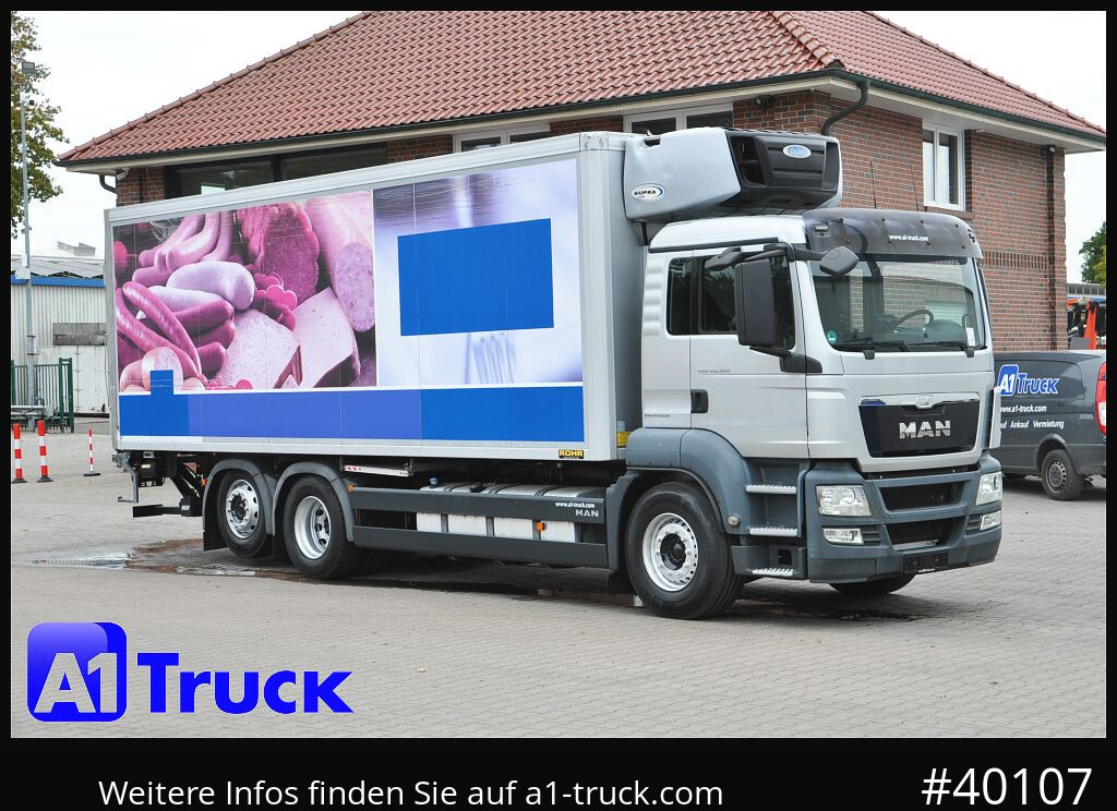 MAN TGS 26.360, Carrier 1150 Rolltor+ LBW, Lift - Kravas automašīna refrižerators: foto 1 MAN TGS 26.360, Carrier 1150 Rolltor+ LBW, Lift - Kravas automašīna refrižerators: foto 1