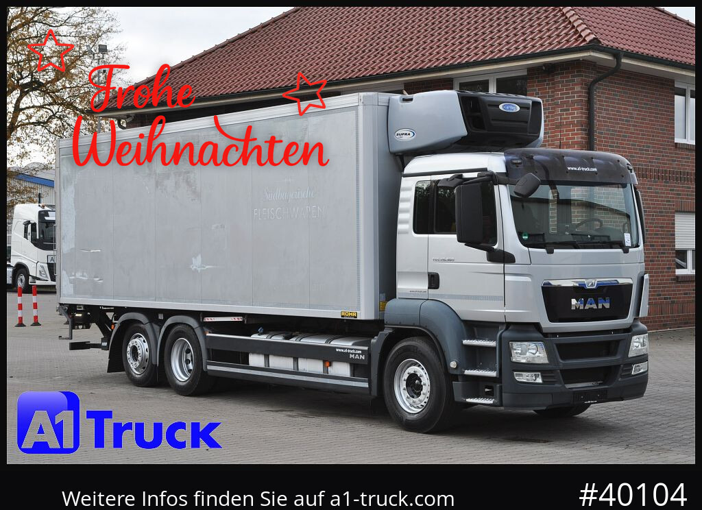 MAN TGS 26.360, Carrier 1150 Rolltor+ LBW, Liftachse, - Kravas automašīna refrižerators: foto 1 MAN TGS 26.360, Carrier 1150 Rolltor+ LBW, Liftachse, - Kravas automašīna refrižerators: foto 1