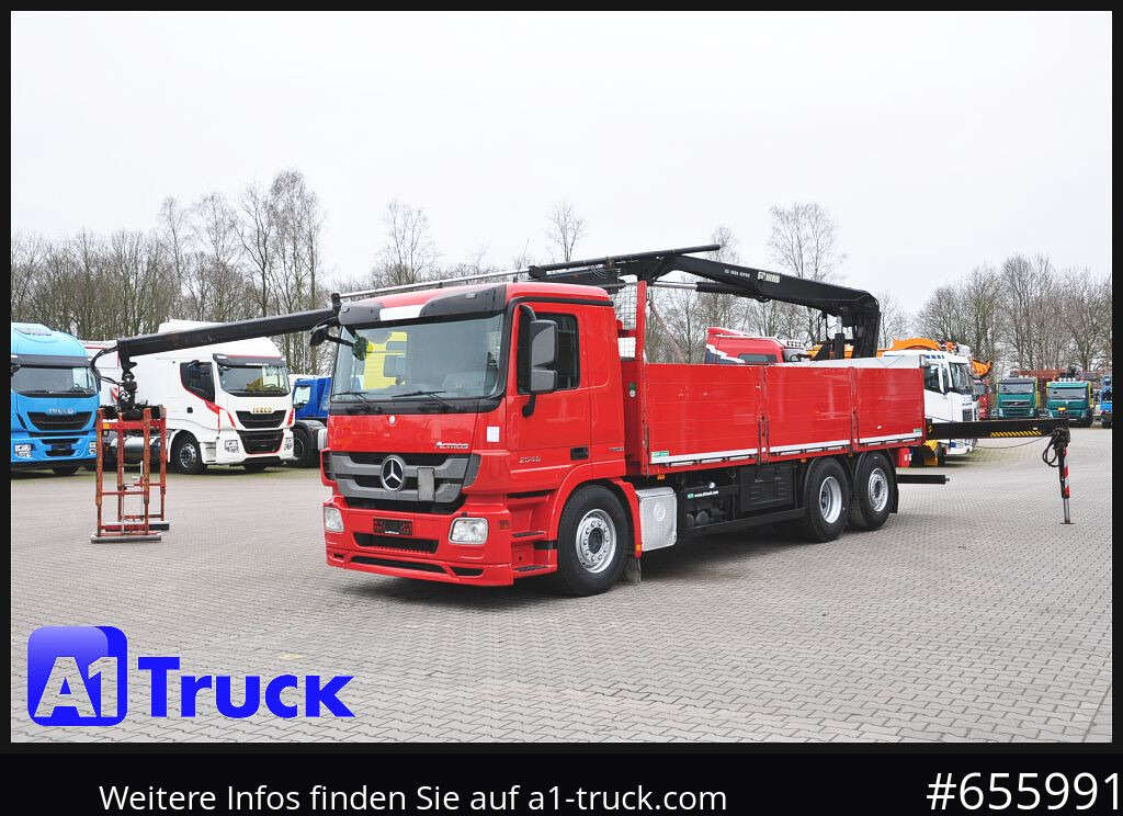 Bortu kravas automašīna/ Platforma, Kravas auto ar manipulatoru MERCEDES-BENZ Actros 2546 MP 3, HIAB Kran, Lift-Lenkachse,: foto 12