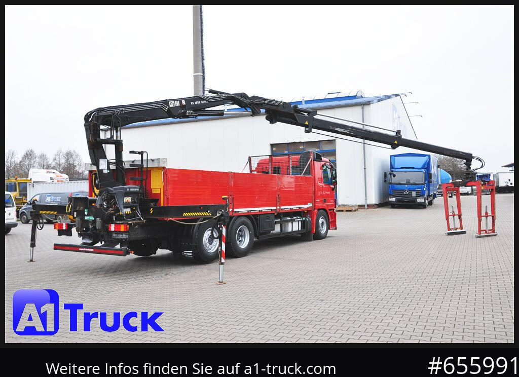 Bortu kravas automašīna/ Platforma, Kravas auto ar manipulatoru MERCEDES-BENZ Actros 2546 MP 3, HIAB Kran, Lift-Lenkachse,: foto 8