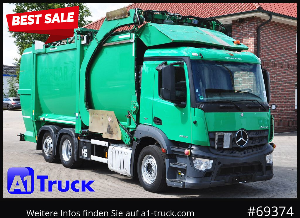 MERCEDES-BENZ Antos 2533, HS Millenium XXL37 Überkopflader, - Atkritumu vedējs: foto 1 MERCEDES-BENZ Antos 2533, HS Millenium XXL37 Überkopflader, - Atkritumu vedējs: foto 1
