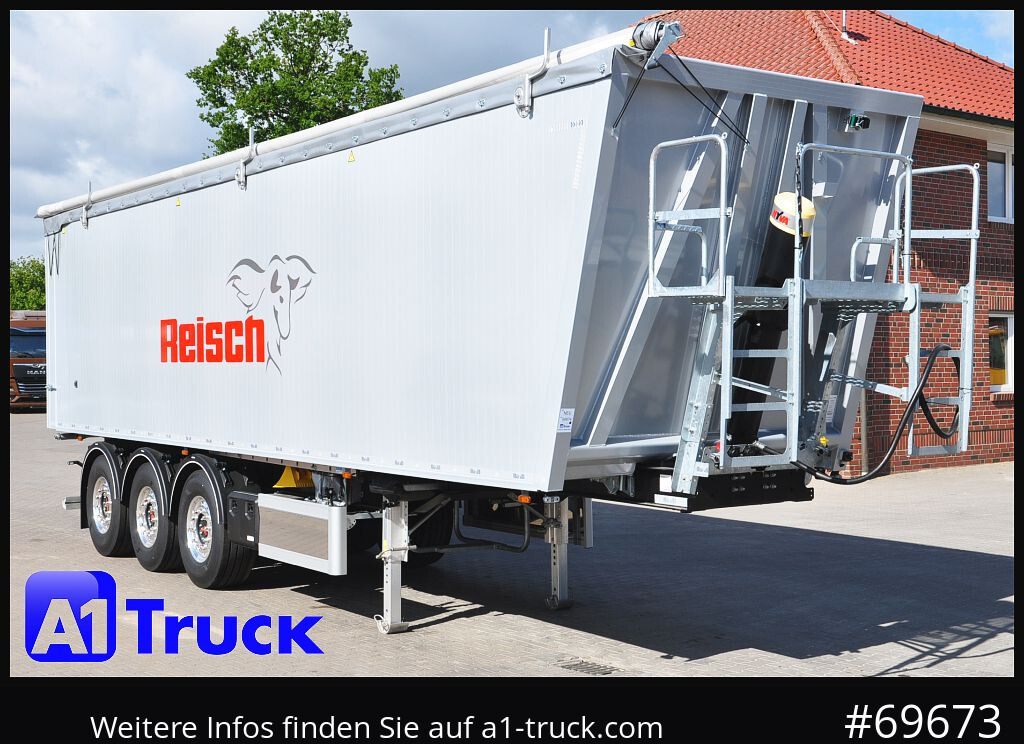 REISCH RHKS, Alu-Kippmulde 54m³, Kombitüren, Alufelgen, Liftachse, - Puspiekabe pašizgāzējs: foto 1 REISCH RHKS, Alu-Kippmulde 54m³, Kombitüren, Alufelgen, Liftachse, - Puspiekabe pašizgāzējs: foto 1