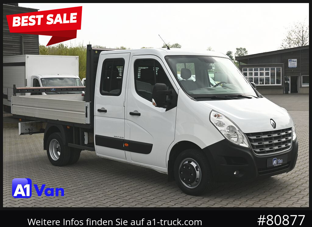 RENAULT Master Pritsche Doka, AHK 3,5Tonnen , Klima, Luftfederung - Automašīna ar kravas platformu, Kravas-pasažieru furgons: foto 1 RENAULT Master Pritsche Doka, AHK 3,5Tonnen , Klima, Luftfederung - Automašīna ar kravas platformu, Kravas-pasažieru furgons: foto 1