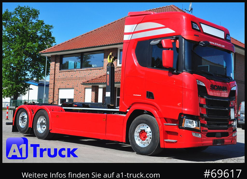 SCANIA R500, Abrollkipper, HIAB, Lift-Lenkachse, - Pacēlājs ar āķi: foto 1 SCANIA R500, Abrollkipper, HIAB, Lift-Lenkachse, - Pacēlājs ar āķi: foto 1