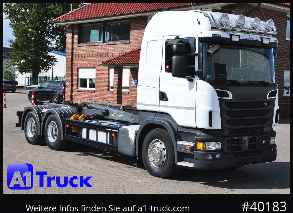 SCANIA R500, V8,, Meiller, Liftachse, - Pacēlājs ar āķi: foto 1 SCANIA R500, V8,, Meiller, Liftachse, - Pacēlājs ar āķi: foto 1