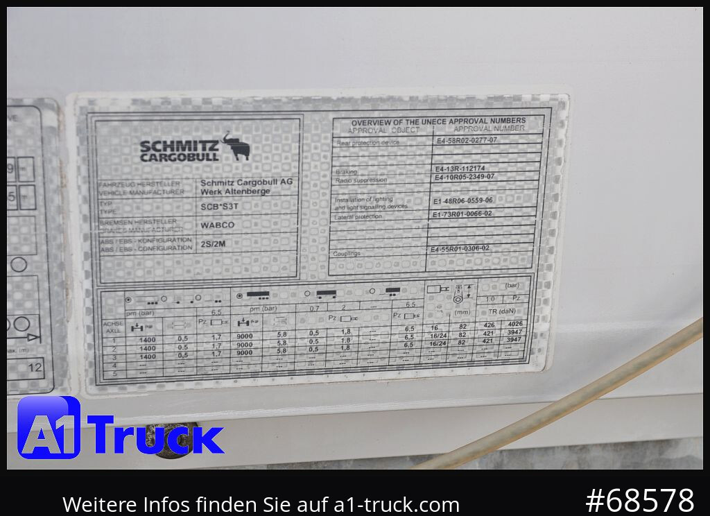Tenta puspiekabe SCHMITZ SCS, Bordwandsider, Steckrungen, Liftachse, verzinkt: foto 9