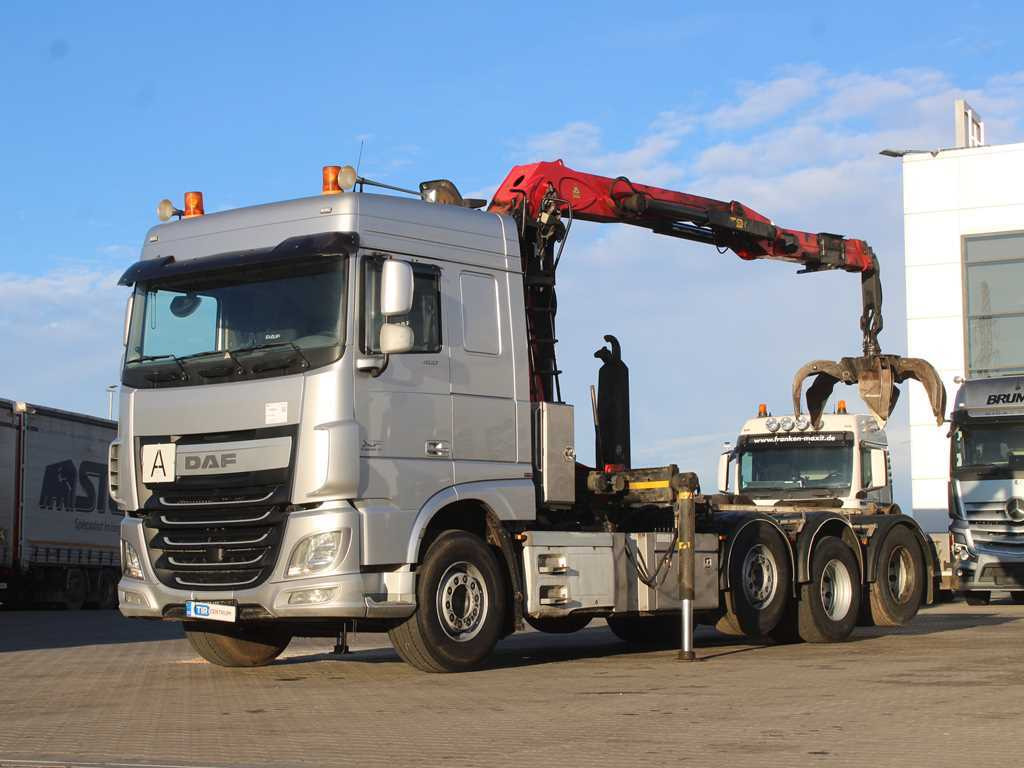 DAF XF 460, EURO 6, 8X2, 2X LIFT AXLE, PALFINGER S260Z96 - Pacēlājs ar āķi, Kravas auto ar manipulatoru: foto 1 DAF XF 460, EURO 6, 8X2, 2X LIFT AXLE, PALFINGER S260Z96 - Pacēlājs ar āķi, Kravas auto ar manipulatoru: foto 1