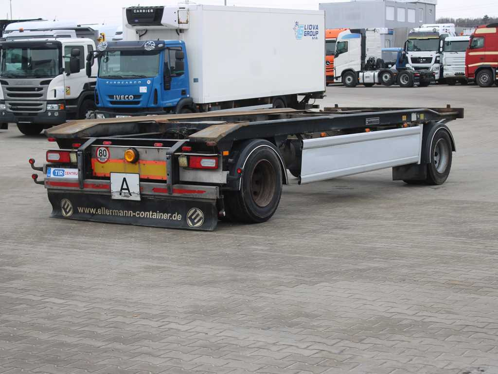 Hüffermann HAR 18.70, SAF AXLES, TIRES 80% - Multilift/ Būvgružu konteinera piekabe: foto 4 Hüffermann HAR 18.70, SAF AXLES, TIRES 80% - Multilift/ Būvgružu konteinera piekabe: foto 4