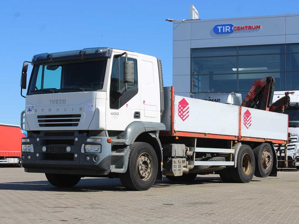 Iveco STRALIS 400, 6X2, EURO 3, HYDRAULIC ARM FASSI F110 - Bortu kravas automašīna/ Platforma, Kravas auto ar manipulatoru: foto 1 Iveco STRALIS 400, 6X2, EURO 3, HYDRAULIC ARM FASSI F110 - Bortu kravas automašīna/ Platforma, Kravas auto ar manipulatoru: foto 1