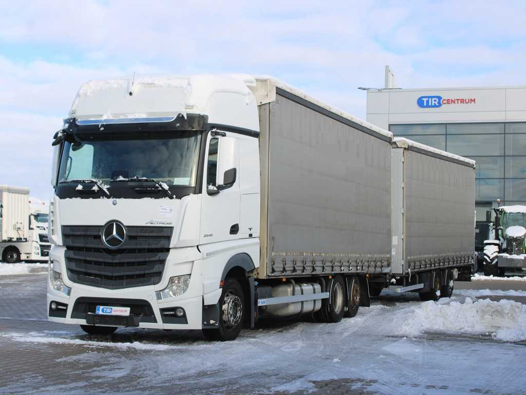 Mercedes-Benz Actros 2545, 6X2, EURO 6, AIR SUSPENSION, DRIVE-THROUGH + PANAV - Kravas automašīna ar tentu: foto 1 Mercedes-Benz Actros 2545, 6X2, EURO 6, AIR SUSPENSION, DRIVE-THROUGH + PANAV - Kravas automašīna ar tentu: foto 1