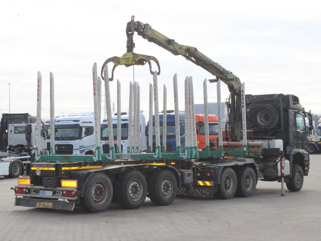 Mercedes-Benz Arocs 3351, 6x6, HYDRAULIC ARM LOGLIFT ET450, TIRES 80% + DOLL (2017) - Kokvedējs, Kravas auto ar manipulatoru: foto 4 Mercedes-Benz Arocs 3351, 6x6, HYDRAULIC ARM LOGLIFT ET450, TIRES 80% + DOLL (2017) - Kokvedējs, Kravas auto ar manipulatoru: foto 4