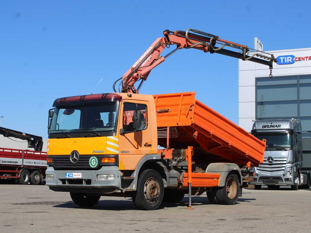Mercedes-Benz Atego 1523, HYDRAULIC ARM ATLAS 60.1, THREE-SIDED - Kravas automašīna pašizgāzējs, Kravas auto ar manipulatoru: foto 1 Mercedes-Benz Atego 1523, HYDRAULIC ARM ATLAS 60.1, THREE-SIDED - Kravas automašīna pašizgāzējs, Kravas auto ar manipulatoru: foto 1