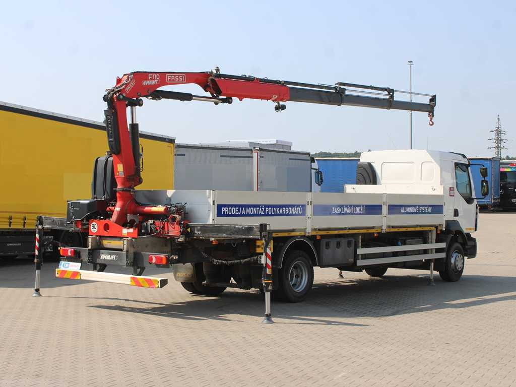 Renault D 250, EURO 6, SIDE, HYDRAULIC ARM FASSI F110 - Bortu kravas automašīna/ Platforma, Kravas auto ar manipulatoru: foto 4 Renault D 250, EURO 6, SIDE, HYDRAULIC ARM FASSI F110 - Bortu kravas automašīna/ Platforma, Kravas auto ar manipulatoru: foto 4