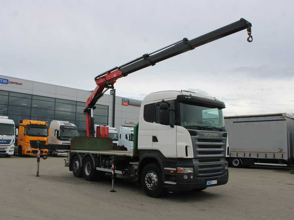 Scania R 500, 6X2, EURO 4, OPTICRUISE, HYDRAULIC ARM FASSI F220A.23 - Bortu kravas automašīna/ Platforma, Kravas auto ar manipulatoru: foto 3 Scania R 500, 6X2, EURO 4, OPTICRUISE, HYDRAULIC ARM FASSI F220A.23 - Bortu kravas automašīna/ Platforma, Kravas auto ar manipulatoru: foto 3