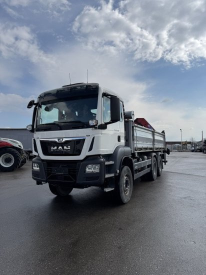 MAN TGS 26.430 6x4 3-Seitenkipper, HMF 2020K-RC Heckkran abnehmbar, - Kravas automašīna pašizgāzējs, Kravas auto ar manipulatoru: foto 1 MAN TGS 26.430 6x4 3-Seitenkipper, HMF 2020K-RC Heckkran abnehmbar, - Kravas automašīna pašizgāzējs, Kravas auto ar manipulatoru: foto 1