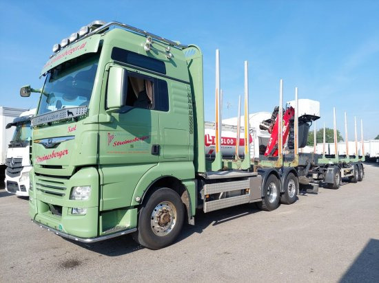 MAN TGX 26.500 6x4x4 Holztransporter, Motor Neu - Kokvedējs, Kravas auto ar manipulatoru: foto 1 MAN TGX 26.500 6x4x4 Holztransporter, Motor Neu - Kokvedējs, Kravas auto ar manipulatoru: foto 1