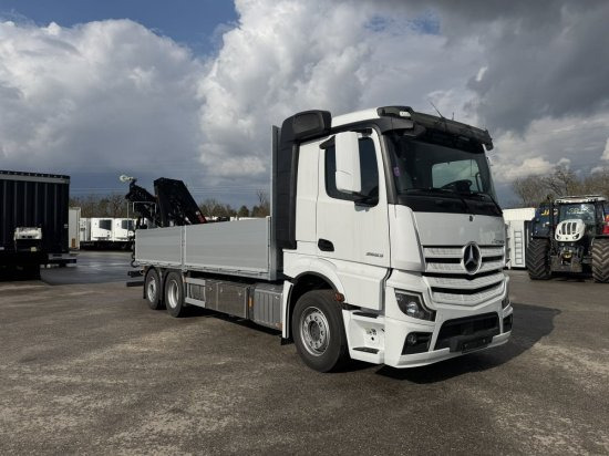 Mercedes-Benz Actros 2653, Retarder, Pritsche, Hiab Hipro 232 ES5 - Bortu kravas automašīna/ Platforma, Kravas auto ar manipulatoru: foto 1 Mercedes-Benz Actros 2653, Retarder, Pritsche, Hiab Hipro 232 ES5 - Bortu kravas automašīna/ Platforma, Kravas auto ar manipulatoru: foto 1