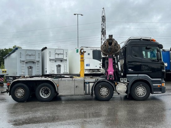 Pacēlājs ar āķi, Kravas auto ar manipulatoru Scania R560 8x2, Schrottkran, E5, Lenk-Lift-Achse: foto 7