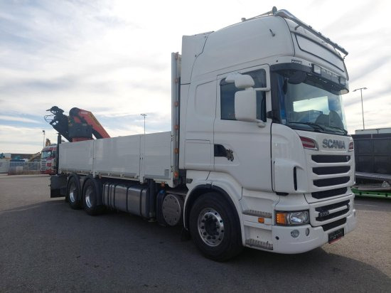 Scania R730 6x4 Pritsche, Voll-Luft Palfinger PK27002 Kran Retarder, Alu-Felgen, - Bortu kravas automašīna/ Platforma, Kravas auto ar manipulatoru: foto 1 Scania R730 6x4 Pritsche, Voll-Luft Palfinger PK27002 Kran Retarder, Alu-Felgen, - Bortu kravas automašīna/ Platforma, Kravas auto ar manipulatoru: foto 1