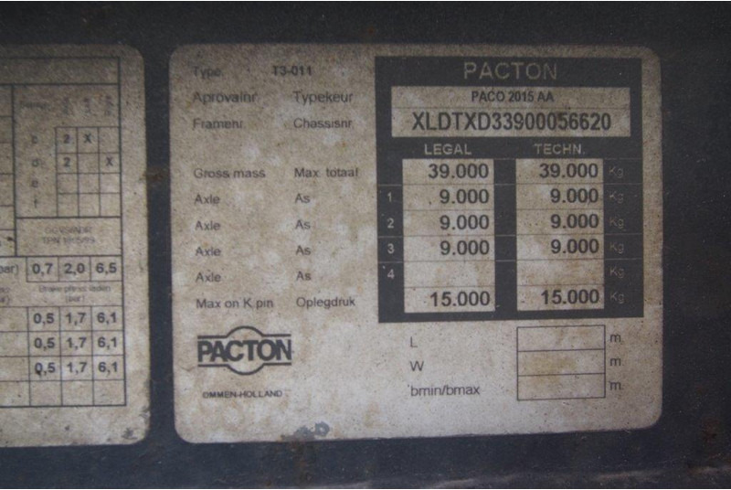 Pacton Tautliner - Tenta puspiekabe: foto 5 Pacton Tautliner - Tenta puspiekabe: foto 5