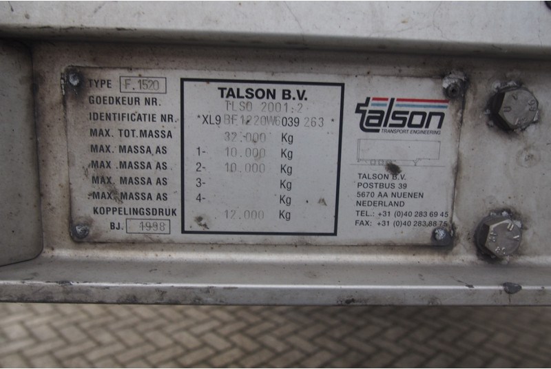 Puspiekabe slēgtā virsbūve Talson Box semi-trailer: foto 9