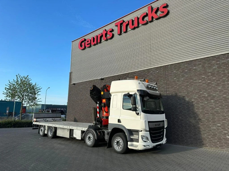 Kravas auto ar manipulatoru DAF CF 450 8X2 OPRIJWAGEN/MACHINE TRANSPORTER + PALFINGER PK 29002 G KRAAN/KRAN/CRANE/GRUA: foto 12