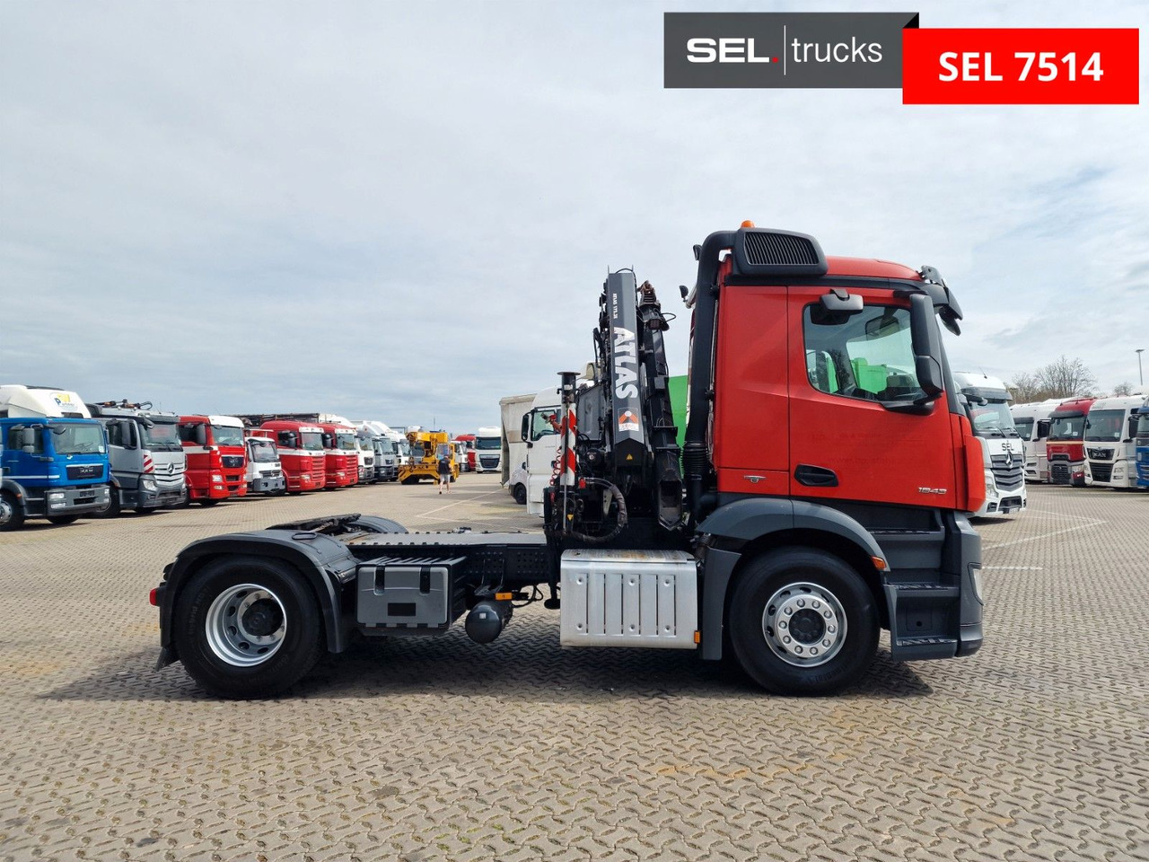 Mercedes-Benz Antos 1843 / Atlas 172.3E-A4 / KRAN - Vilcējs: foto 5 Mercedes-Benz Antos 1843 / Atlas 172.3E-A4 / KRAN - Vilcējs: foto 5