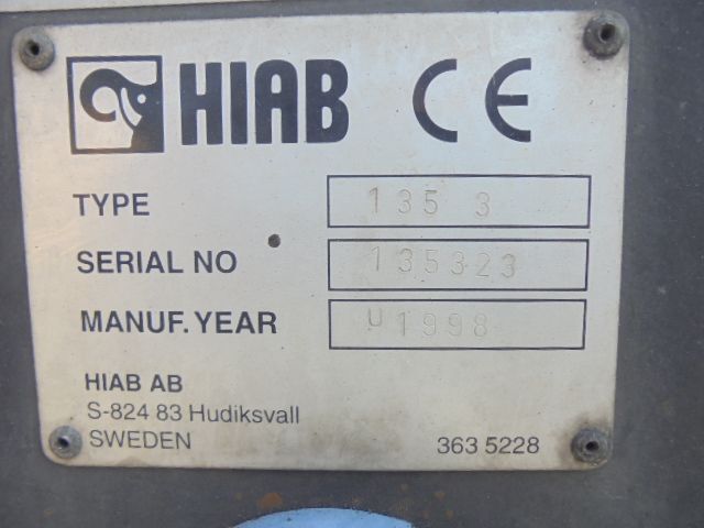 Hiab 135/3 - Bortu kravas automašīna/ Platforma, Kravas auto ar manipulatoru: foto 4 Hiab 135/3 - Bortu kravas automašīna/ Platforma, Kravas auto ar manipulatoru: foto 4