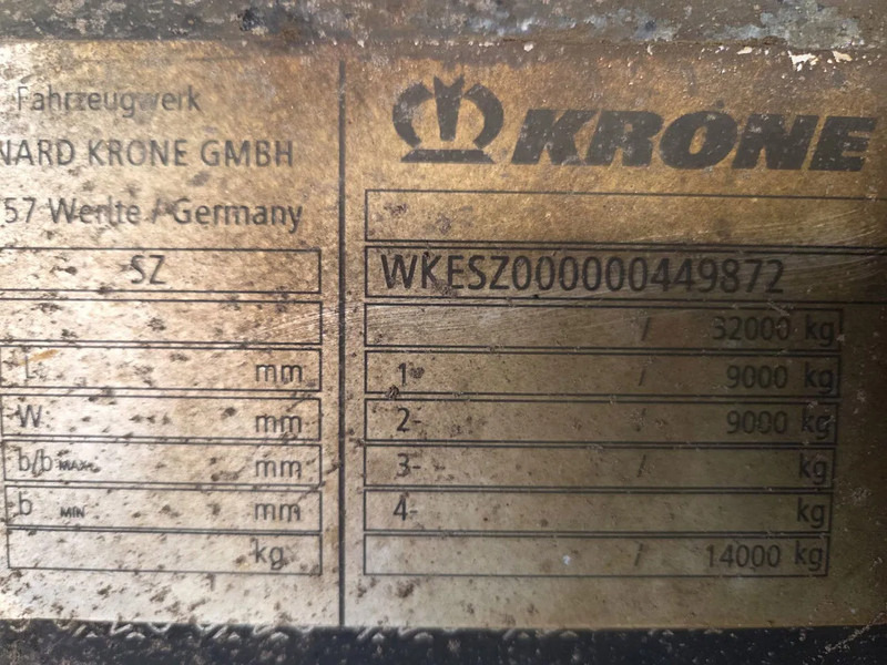 Puspiekabe slēgtā virsbūve Krone SZ NL KENTEKEN: foto 18