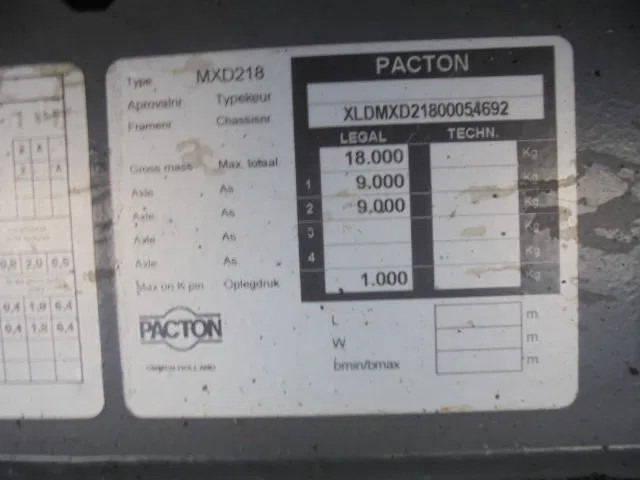 Piekabe slēgtā virsbūve Pacton MXD218: foto 19