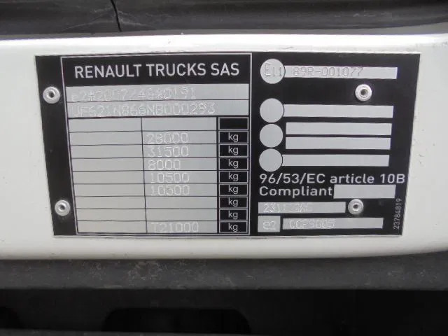 Jaunā Bortu kravas automašīna/ Platforma, Kravas auto ar manipulatoru Renault 320 6X4 + FASSI F245 DEMO UNUSED: foto 18