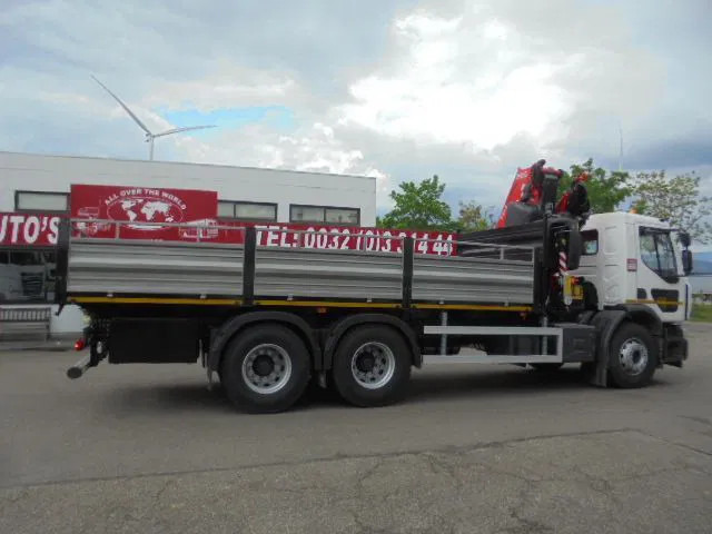 Jaunā Bortu kravas automašīna/ Platforma, Kravas auto ar manipulatoru Renault 320 6X4 + FASSI F245 DEMO UNUSED: foto 10