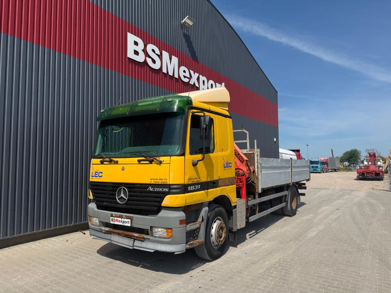 Mercedes-Benz Actros 1831, no crane - Bortu kravas automašīna/ Platforma: foto 1 Mercedes-Benz Actros 1831, no crane - Bortu kravas automašīna/ Platforma: foto 1