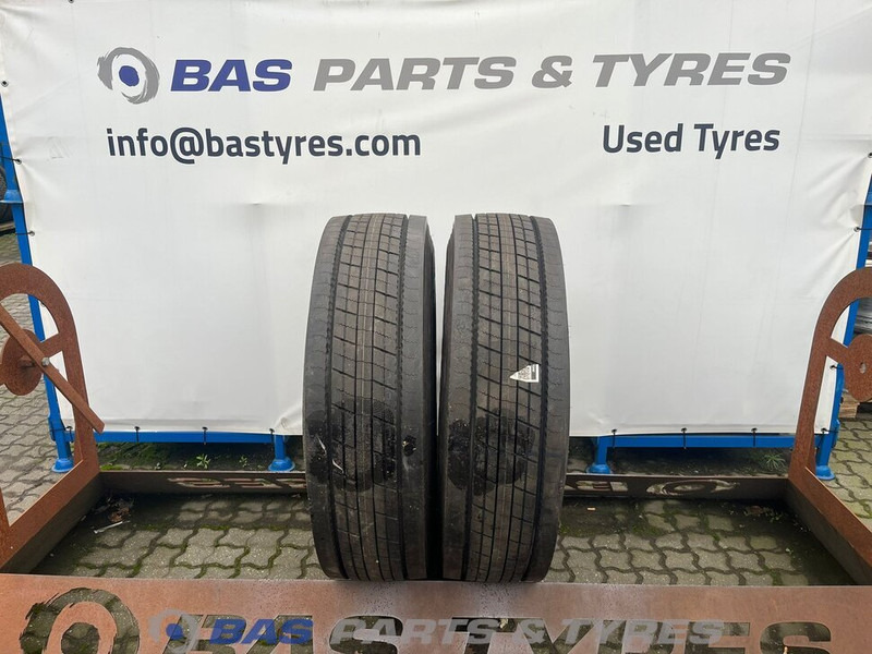 Bridgestone Bridgestone 315/80R22.5 DURAVIS R-STEER002 156/150 M+S 3PMSF gebruikte set - Riepa - Kravas automašīna: foto 1 Bridgestone Bridgestone 315/80R22.5 DURAVIS R-STEER002 156/150 M+S 3PMSF gebruikte set - Riepa - Kravas automašīna: foto 1