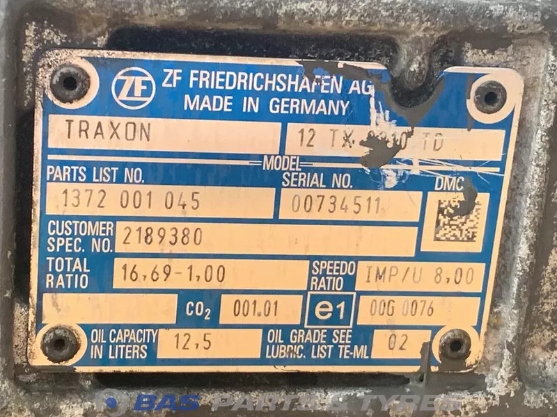 DAF CF Euro 6 DAF 12TX2210 TD TraXon Versnellingsbak 2021008 - Pārnesumkārba - Kravas automašīna: foto 5 DAF CF Euro 6 DAF 12TX2210 TD TraXon Versnellingsbak 2021008 - Pārnesumkārba - Kravas automašīna: foto 5