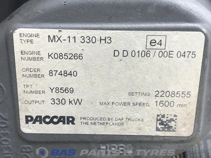 DAF CF Euro 6 Motor DAF MX11 330 H3 2125761 - Dzinējs - Kravas automašīna: foto 5 DAF CF Euro 6 Motor DAF MX11 330 H3 2125761 - Dzinējs - Kravas automašīna: foto 5