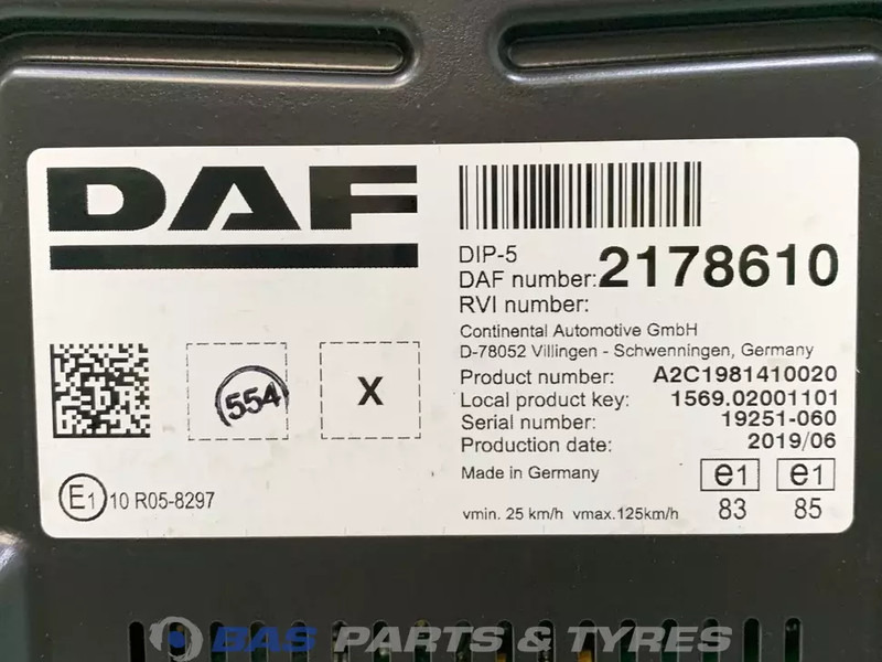 DAF CF Euro 6 - Mērinstrumentu panelis - Kravas automašīna: foto 3 DAF CF Euro 6 - Mērinstrumentu panelis - Kravas automašīna: foto 3