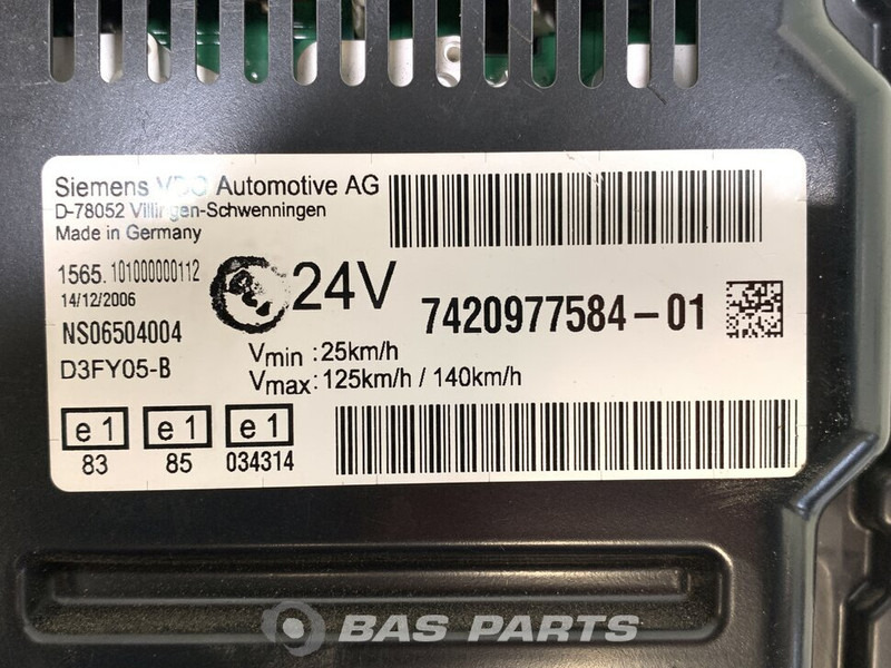 Renault Midlum Euro 4-5 Instrumentenpaneel Renault 7420977584 - Mērinstrumentu panelis - Kravas automašīna: foto 3 Renault Midlum Euro 4-5 Instrumentenpaneel Renault 7420977584 - Mērinstrumentu panelis - Kravas automašīna: foto 3
