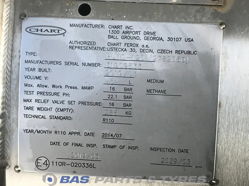 Scania LNG tank Scania 406 Liter 1776103 - Degvielas tvertne - Kravas automašīna: foto 5 Scania LNG tank Scania 406 Liter 1776103 - Degvielas tvertne - Kravas automašīna: foto 5