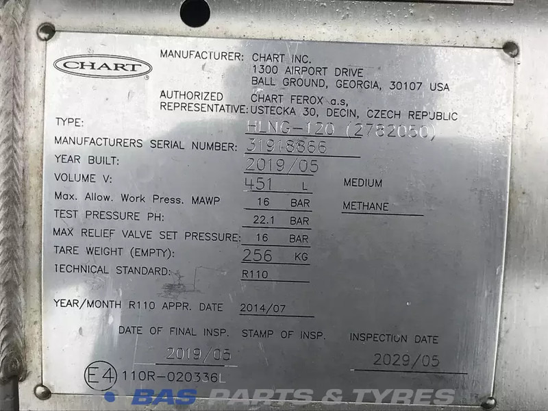 Scania LNG tank Scania 406 Liter 1776103 - Degvielas tvertne - Kravas automašīna: foto 5 Scania LNG tank Scania 406 Liter 1776103 - Degvielas tvertne - Kravas automašīna: foto 5