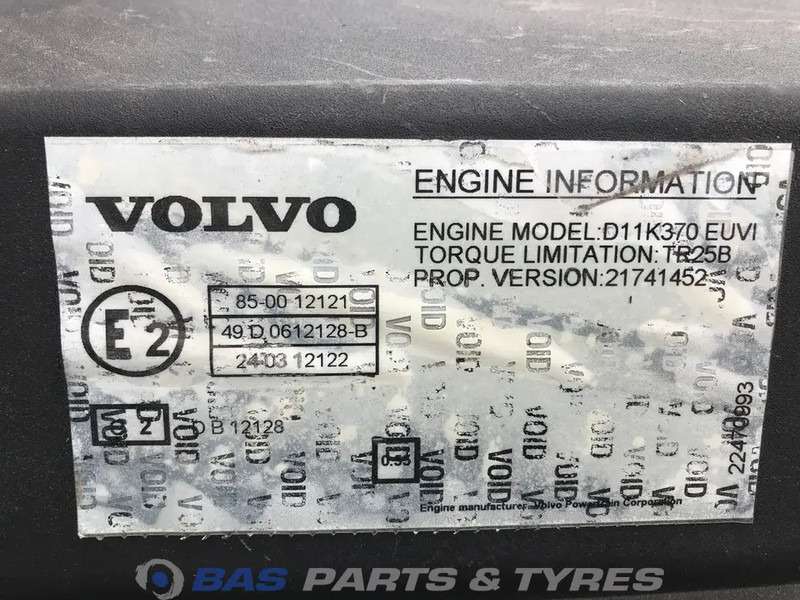 Dzinējs - Kravas automašīna Volvo FMX Euro 6 Motor Volvo D11K 370 K1 85002113: foto 6