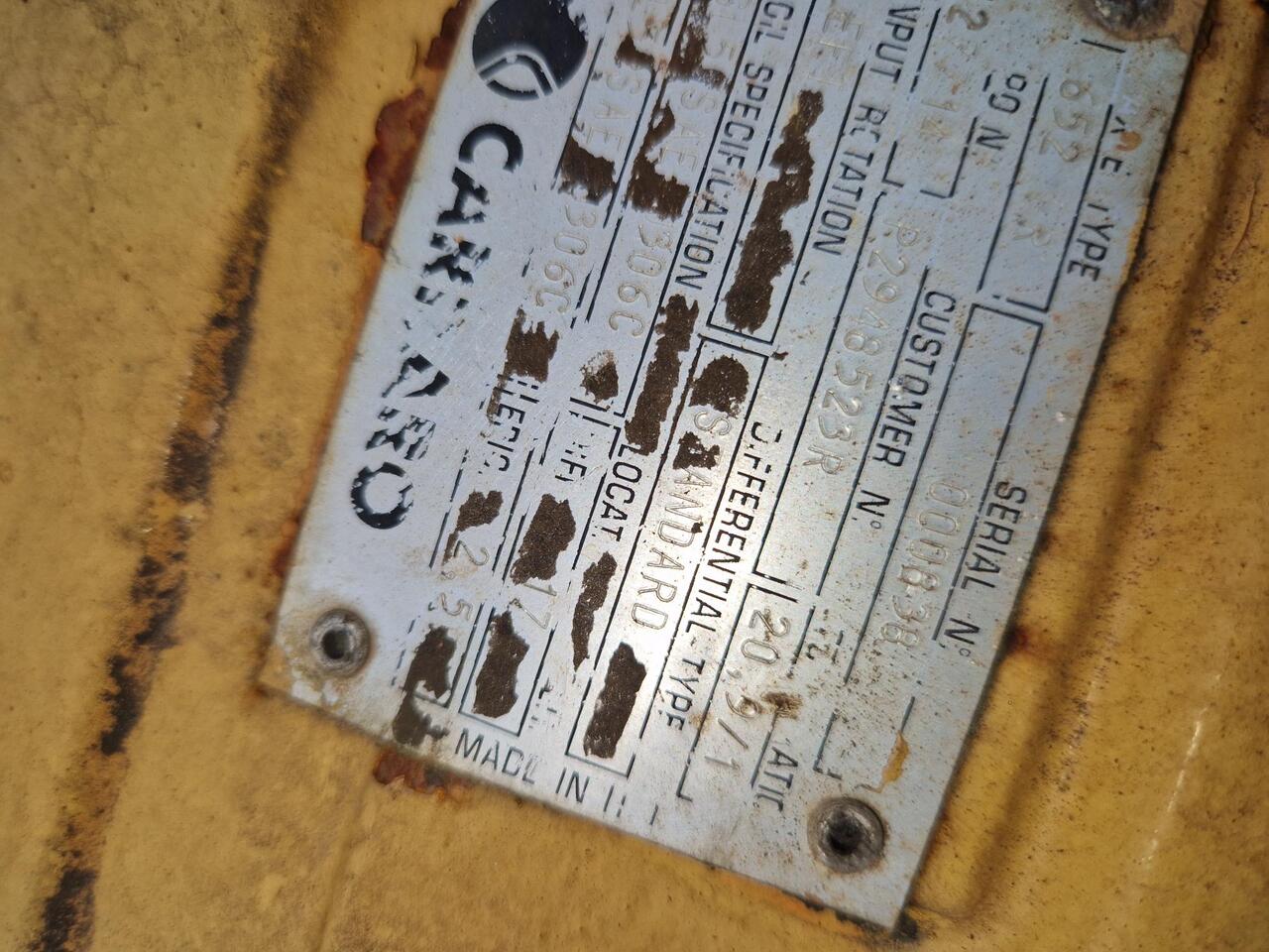EJES CARRARO 852 FR PAR CASE 1288 - Asis un rezerves daļas - Celtniecības tehnika: foto 2 EJES CARRARO 852 FR PAR CASE 1288 - Asis un rezerves daļas - Celtniecības tehnika: foto 2